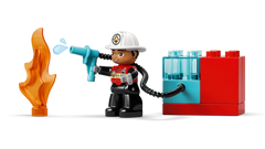 Fire Truck with Hose and Firefighter