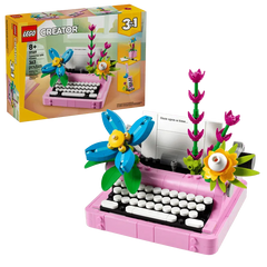 Typewriter with Flowers