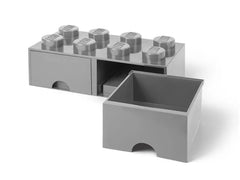 LEGO® 8-Stud Medium Stone Gray Storage Brick Drawer