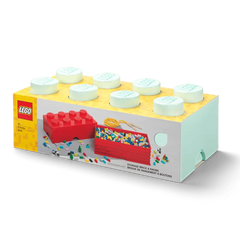 LEGO® 8-Stud Storage Brick – Aqua Blue