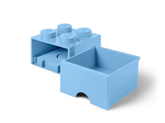 4-Stud Brick Drawer – Light Blue