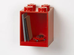 4-Stud Brick Shelf – Bright Red