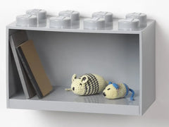 8-Stud Brick Shelf – Gray