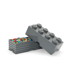 8-Stud Storage Brick – Gray