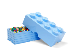 8-Stud Storage Brick – Light Blue