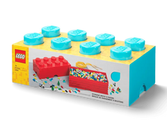 8-Stud Storage Brick – Azure Blue