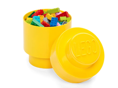 1-Stud Round Storage Brick – Yellow