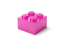 Pink Clear Brick-Shaped Storage Box