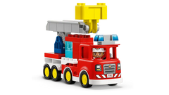 Fire Truck with Hose and Firefighter