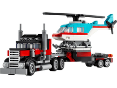 Flatbed Truck with Helicopter