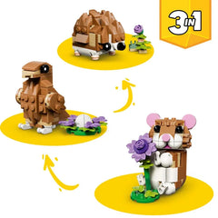 Cute Hamster with a Flower