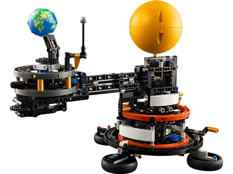 Planet Earth and Moon in Orbit