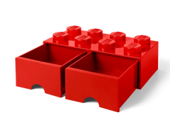 LEGO® 8-stud Bright Red Storage Brick Drawer