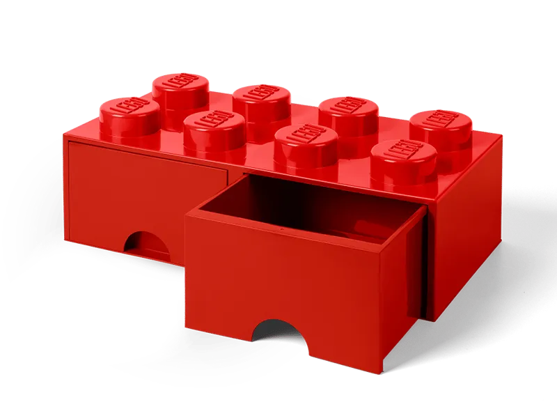 LEGO® 8-stud Bright Red Storage Brick Drawer