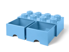 8-Stud Brick Drawer – Light Blue