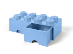 8-Stud Brick Drawer – Light Blue