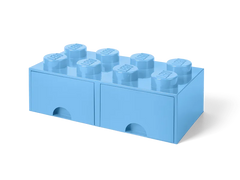 8-Stud Brick Drawer – Light Blue