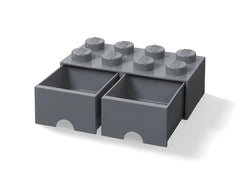 8-Stud Brick Drawer – Dark Gray