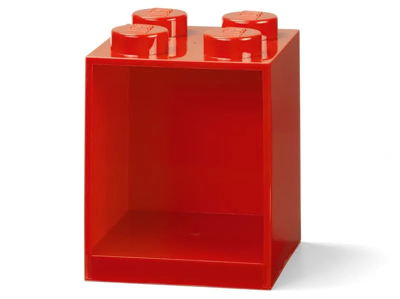 4-Stud Brick Shelf – Bright Red
