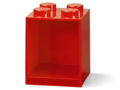 4-Stud Brick Shelf – Bright Red