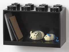 8-Stud Brick Shelf – Black