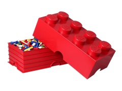 8-Stud Storage Brick – Red