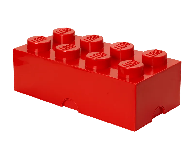 8-Stud Storage Brick – Red