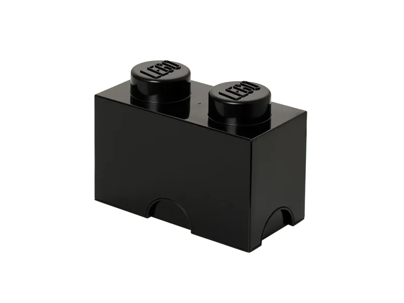 2-Stud Storage Brick – Black