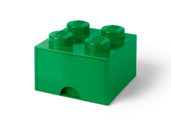 4-Stud Brick Drawer – Green