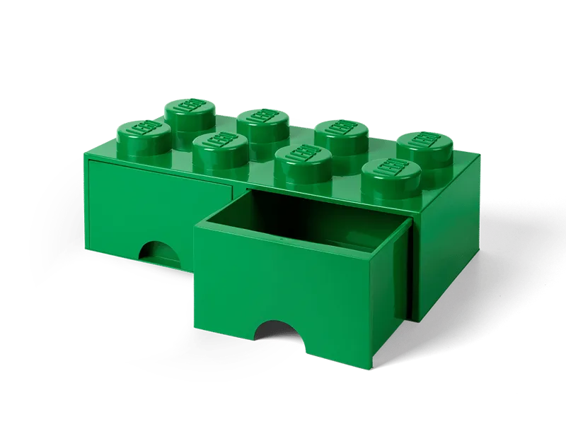 8-Stud Brick Drawer – Green