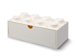 8-Stud Desk Drawer – White