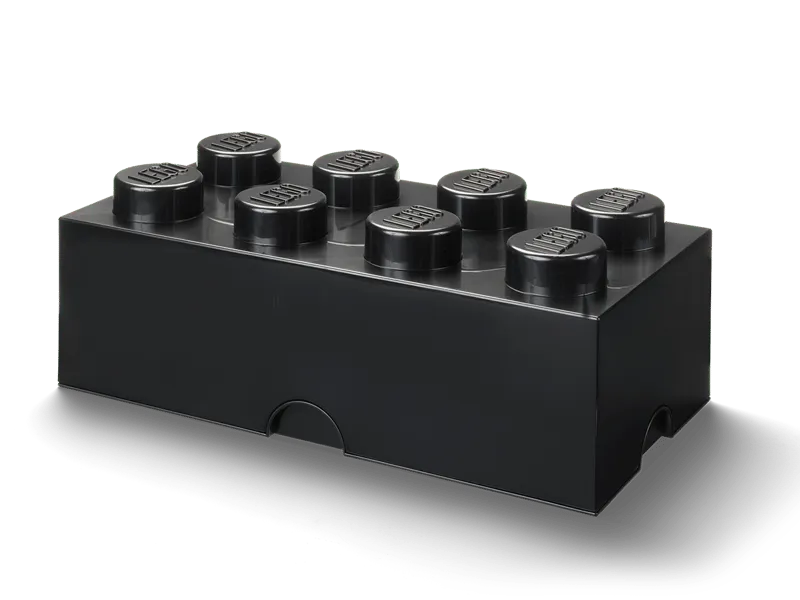 8-Stud Storage Brick – Black
