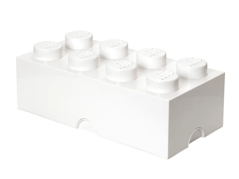 8-Stud Storage Brick – White