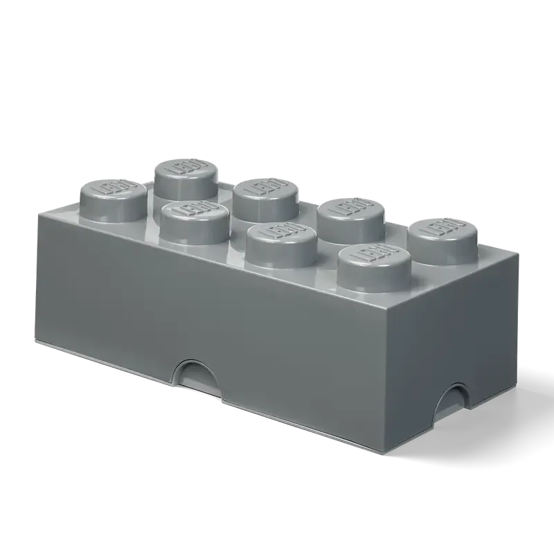 8-Stud Storage Brick – Gray