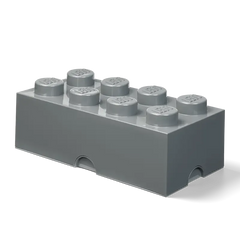 8-Stud Storage Brick – Gray