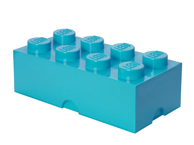 8-Stud Storage Brick – Azure Blue