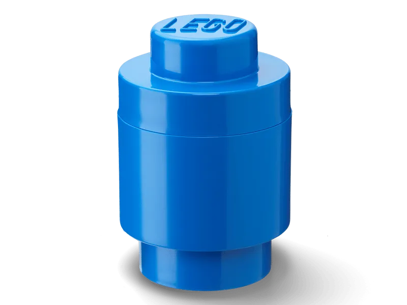 1-Stud Round Storage Brick – Blue