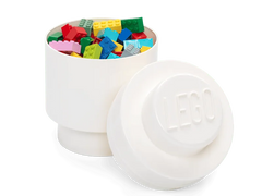 1-Stud Round Storage Brick – White