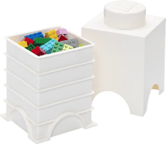 Storage Brick 1-Stud – White