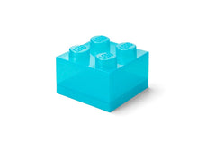 Light Blue Clear Brick-Shaped Storage Box