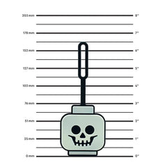 Skeleton Head Glow-In-The-Dark Bag Tag