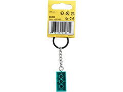 Bright Bluish Green 2x4 Stud Key Chain