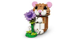 Cute Hamster with a Flower