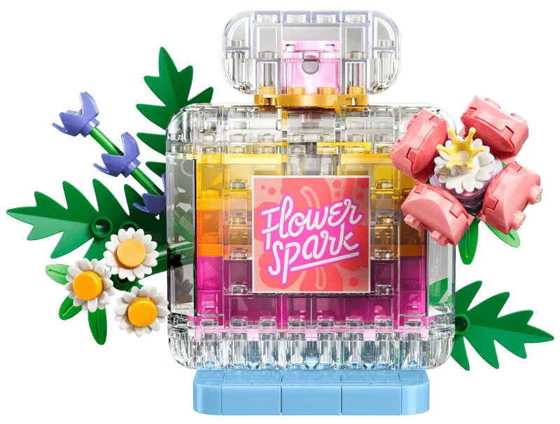 Floral Decor Perfume Bottle